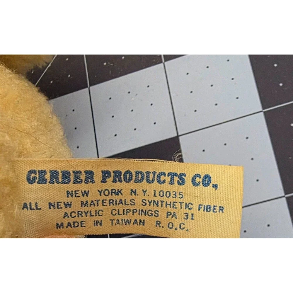 Vintage Gerber Puppy Dog Plush Stuffed Animal Taiwan R.O.C. 8
